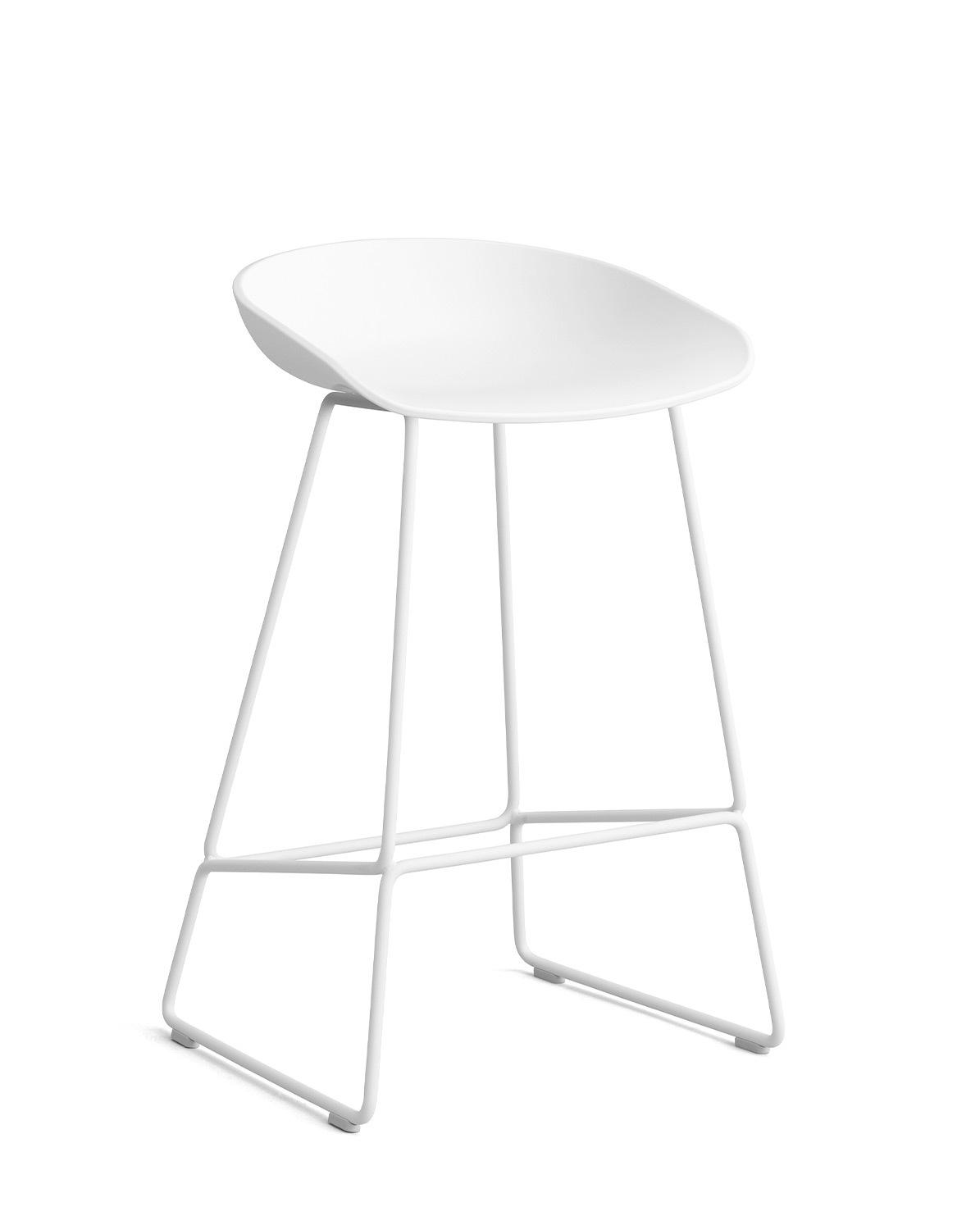 Barhocker About A Stool AAS38 White powder coated steel 75 cm H