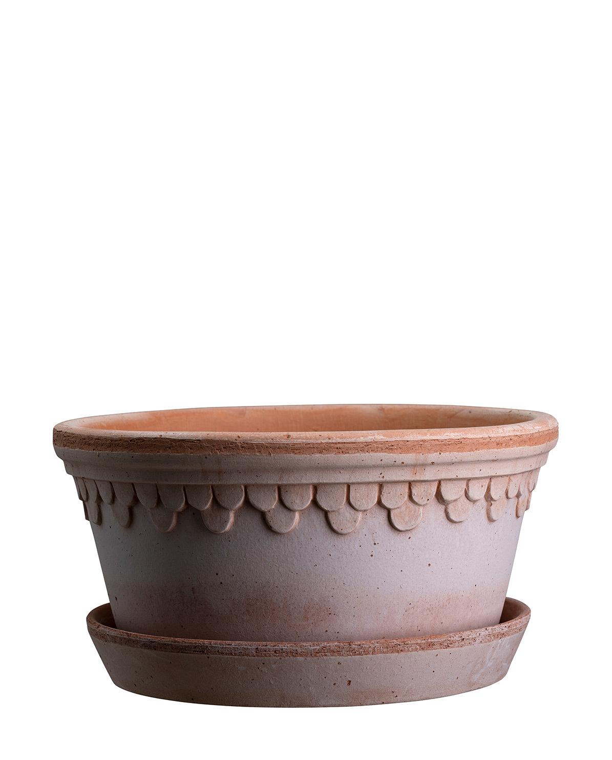 Blumentopf The Københavner Raw Low Pot inkl. Untersetzer ⌀ 30 cm