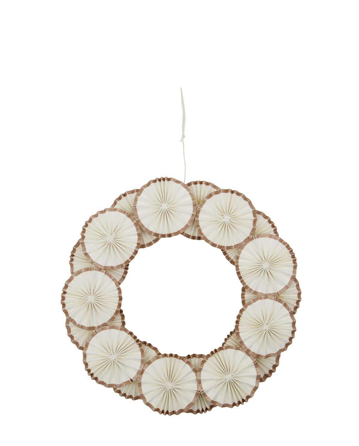 Deko Kranz Rosette off-white One Size