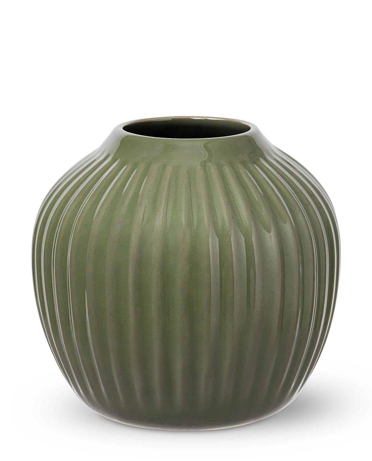 Hammershøi Vase  dunkelgrün 13 cm H