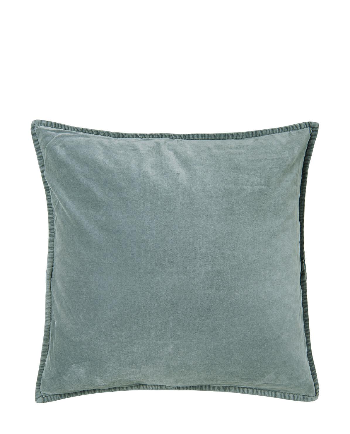 Kissenhülle Velour staubig blau One Size