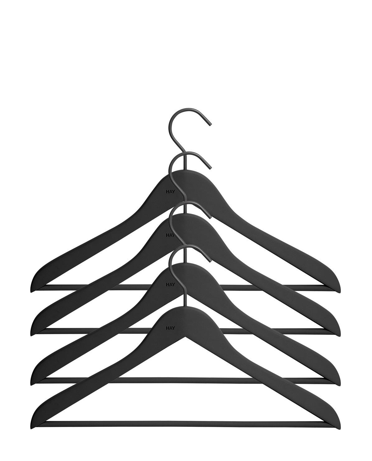 Kleiderbügel Set Soft Coat Hanger mit Steg One Size