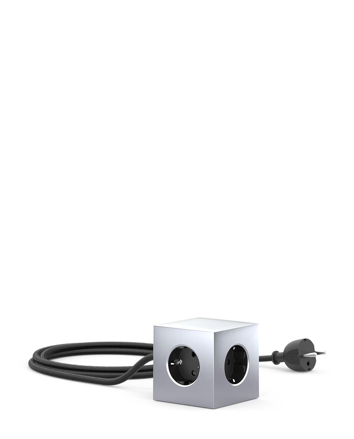 Mehrfachstecker Square 1 USB + Magnet Metall One Size