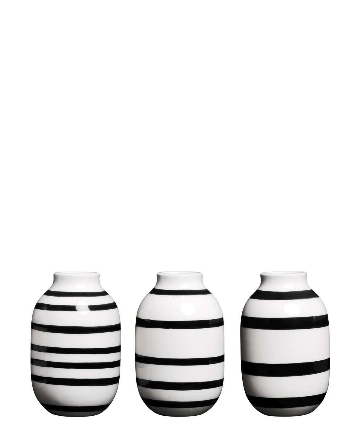 Omaggio Vase Set black white One Size