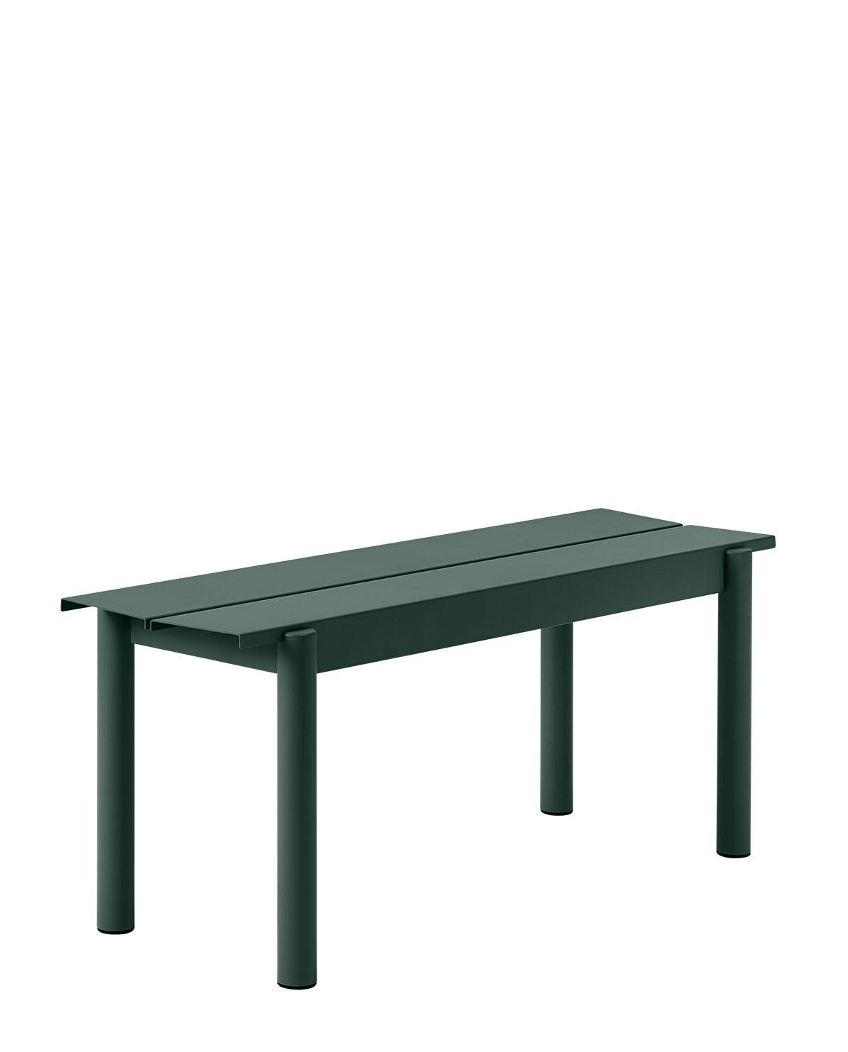 Outdoor Bank Linear Steel Bench 110 cm L