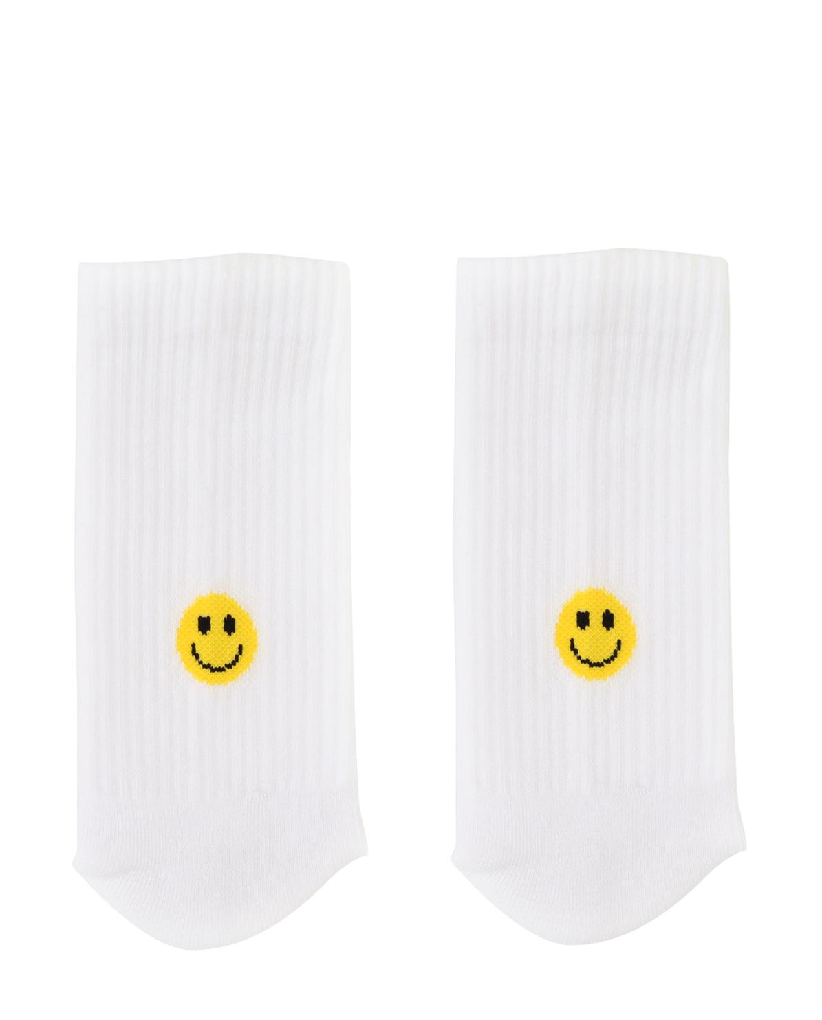 Socken Smiley weiß gelb 39-42
