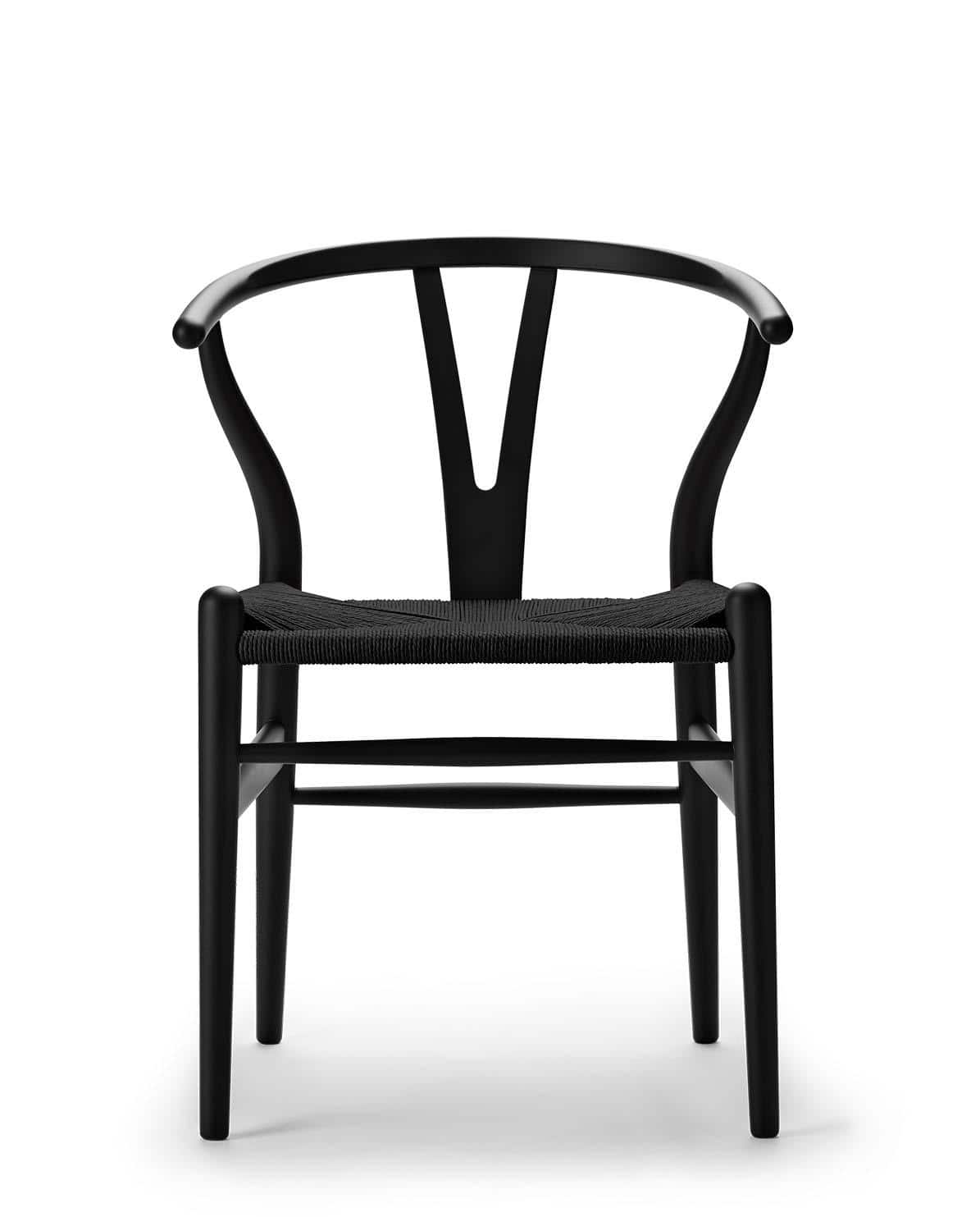 Stuhl CH24 Wishbone Chair Black Cord One Size