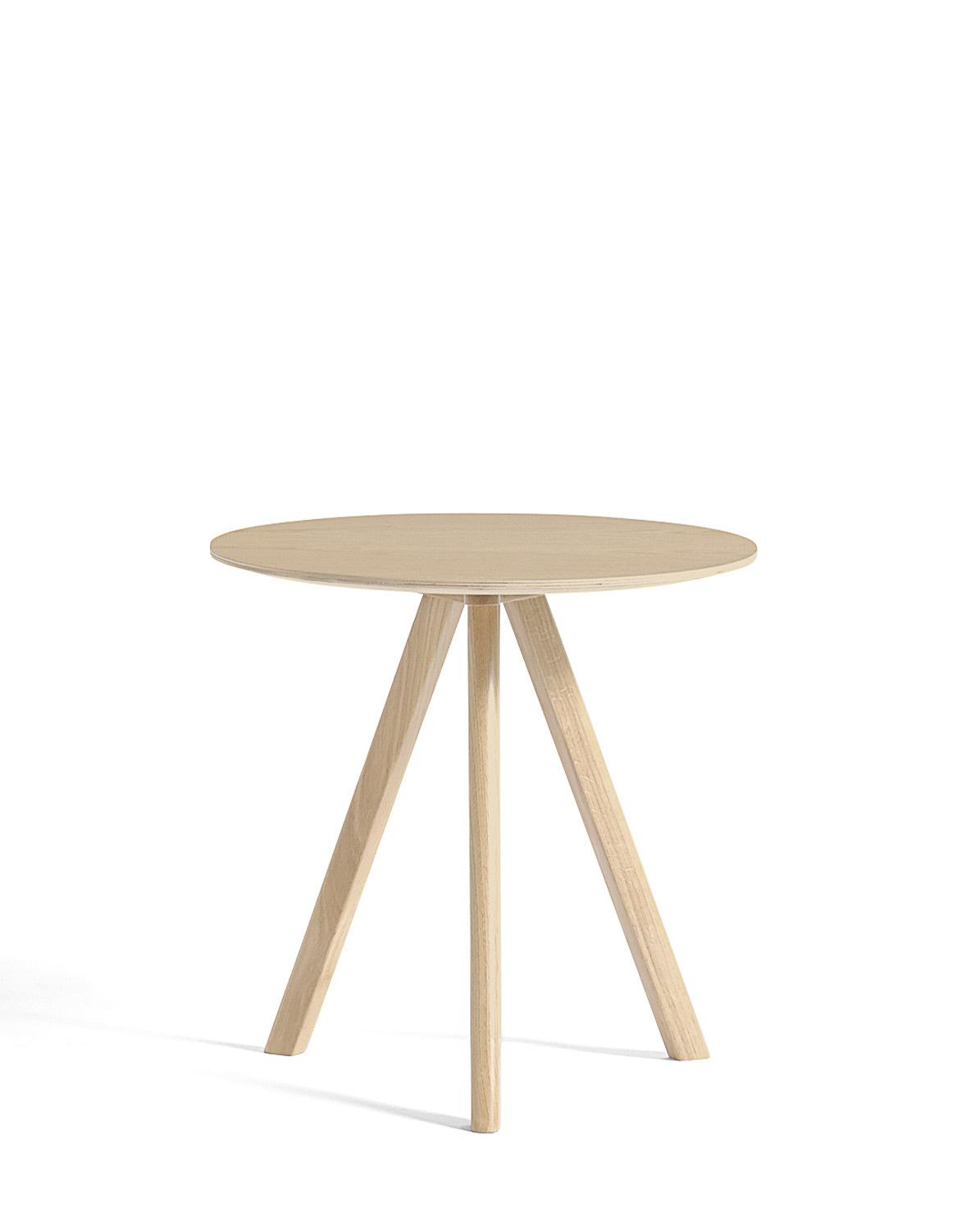 HAY CPH20 round table, 120 cm, lacquered walnut