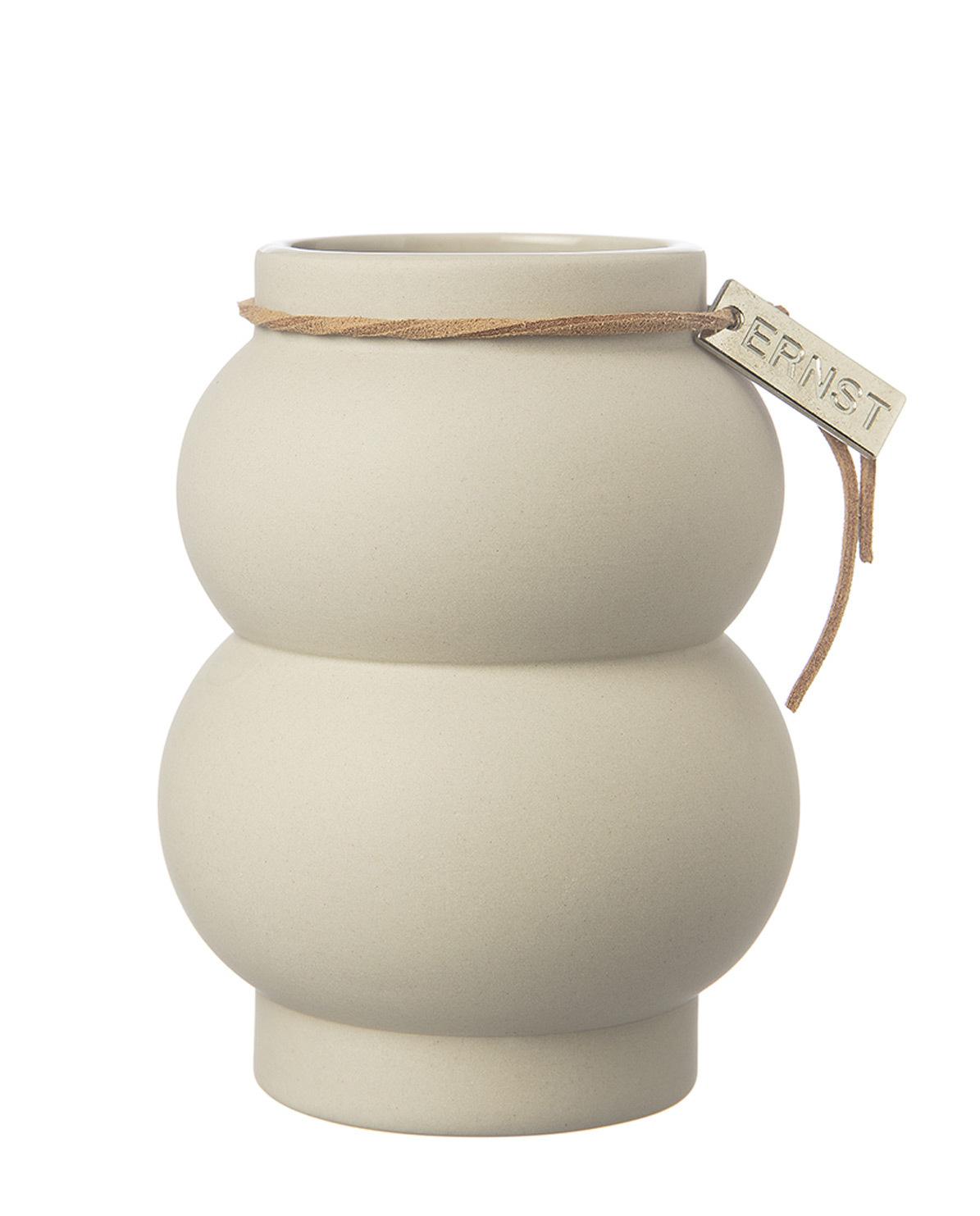 Vase curved stoneware 10 cm H