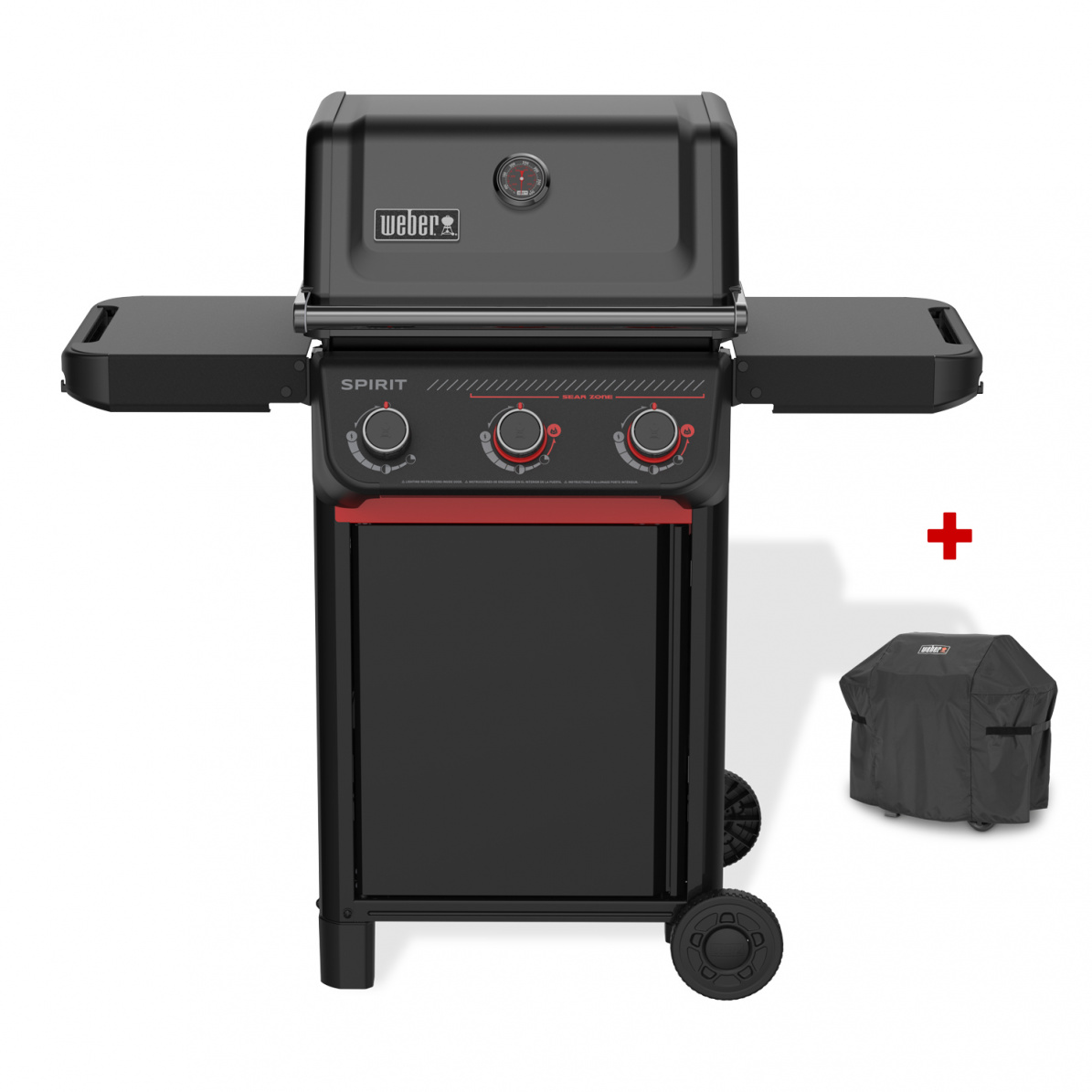 Weber Gasgrill SPIRIT E-325, Stealth Edition (2026), inklusive Abdeckhaube