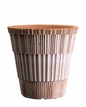 Bergs Potter Blumentopf Atlas Raw Pot inkl. Untersetzer