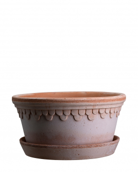 Bergs Potter Blumentopf The Københavner Raw Low Pot inkl. Untersetzer