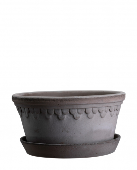 Bergs Potter Blumentopf The Københavner Raw Low Pot inkl. Untersetzer