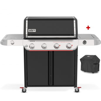 Weber Gasgrill Genesis E-435W, Black (2026) + gratis Abdeckhaube