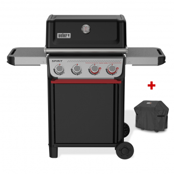 Weber Gasgrill SPIRIT E-425 GBS, Black, inklusive Abdeckhaube
