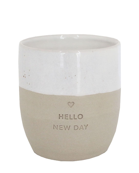 Eulenschnitt Becher Hello New Day
