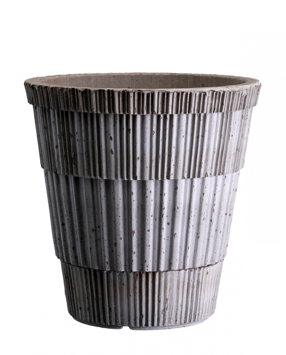 Bergs Potter Blumentopf Atlas Raw Pot inkl. Untersetzer