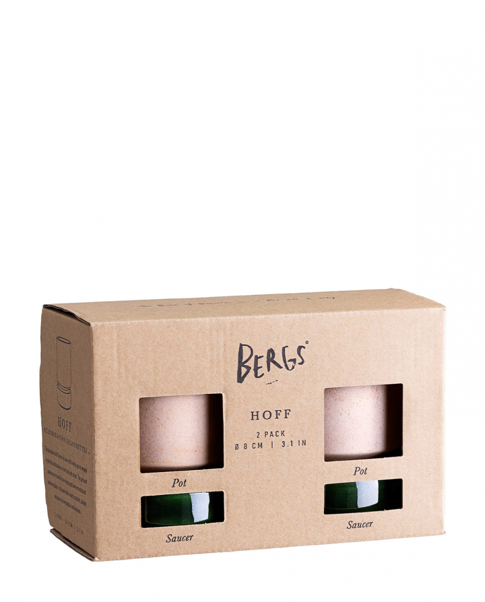 Bergs Potter Blumentopf Set The Hoff Raw Pot inkl. Untersetzer Glazed
