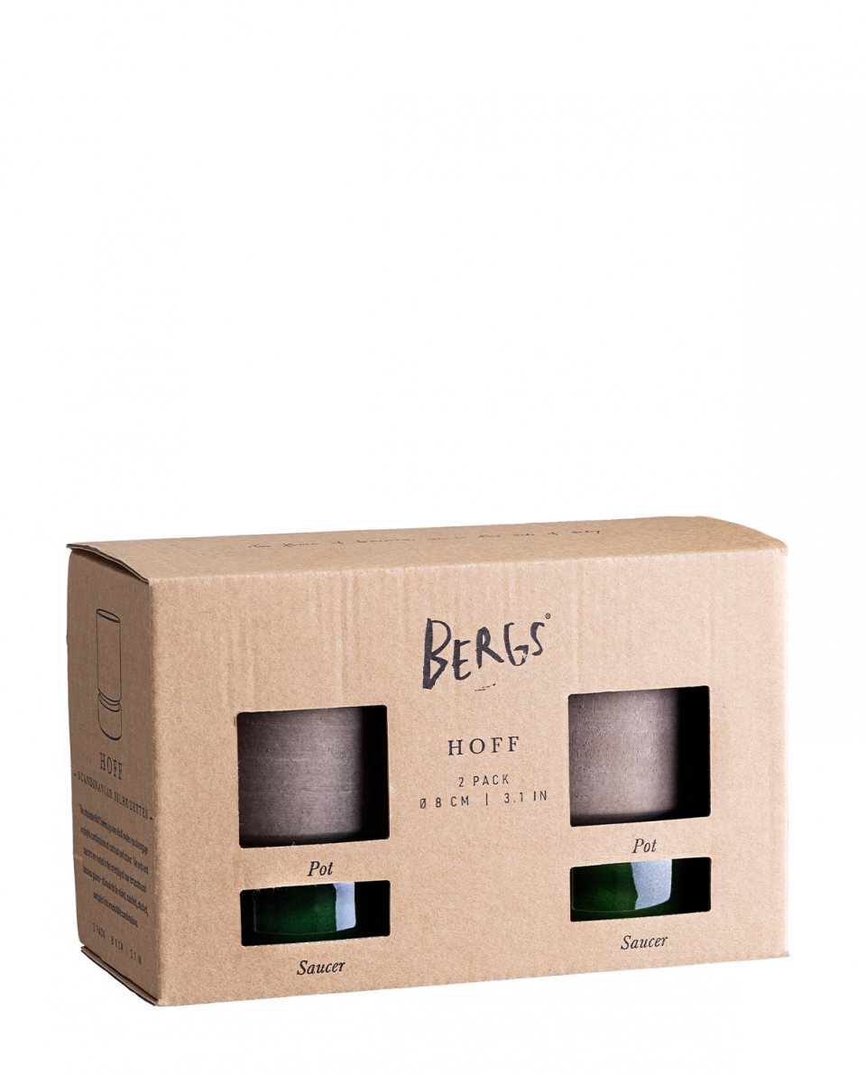 Bergs Potter Blumentopf Set The Hoff Raw Pot inkl. Untersetzer Glazed