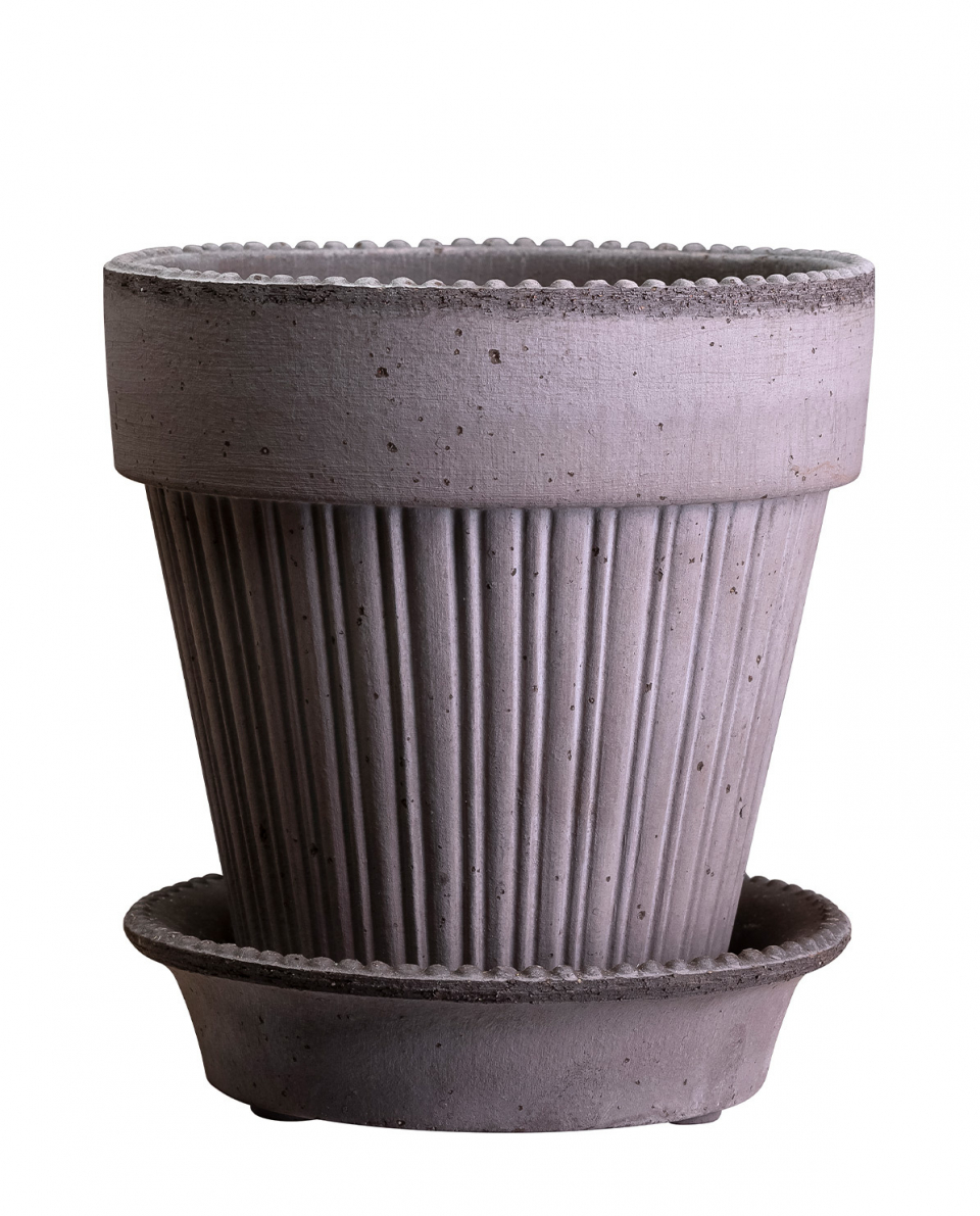 Bergs Potter Blumentopf Simona Raw Pot inkl. Untersetzer