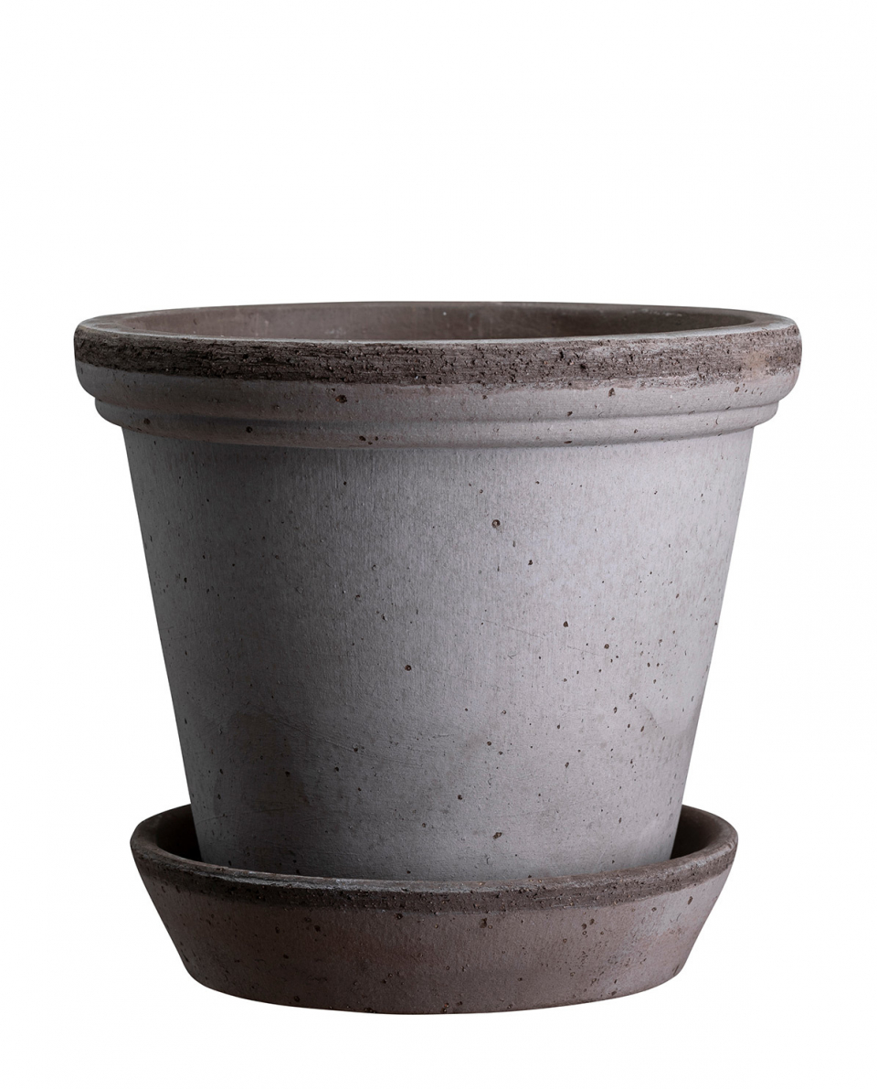 Bergs Potter Blumentopf The Flora Raw Pot inkl. Untersetzer