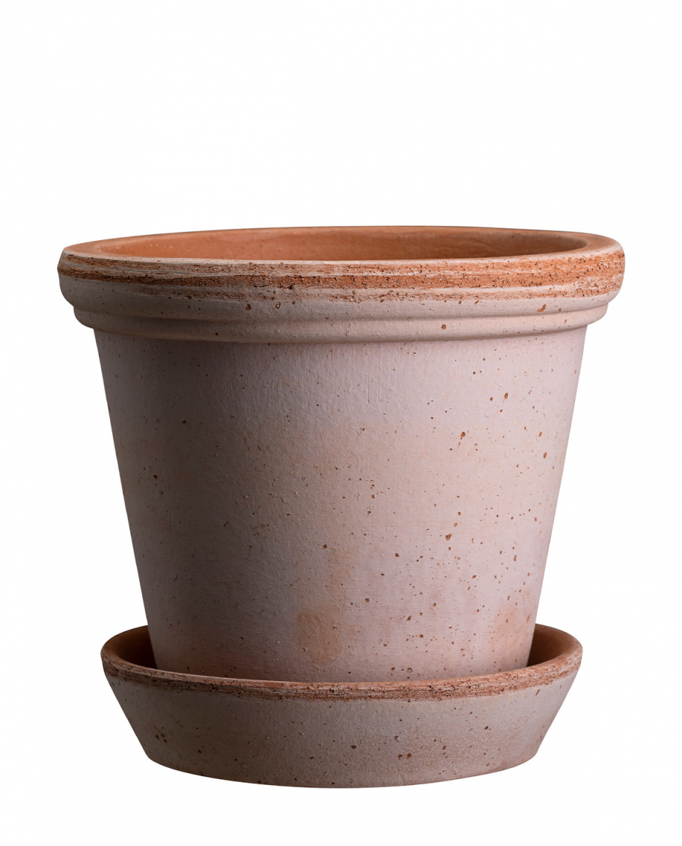 Bergs Potter Blumentopf The Flora Raw Pot inkl. Untersetzer