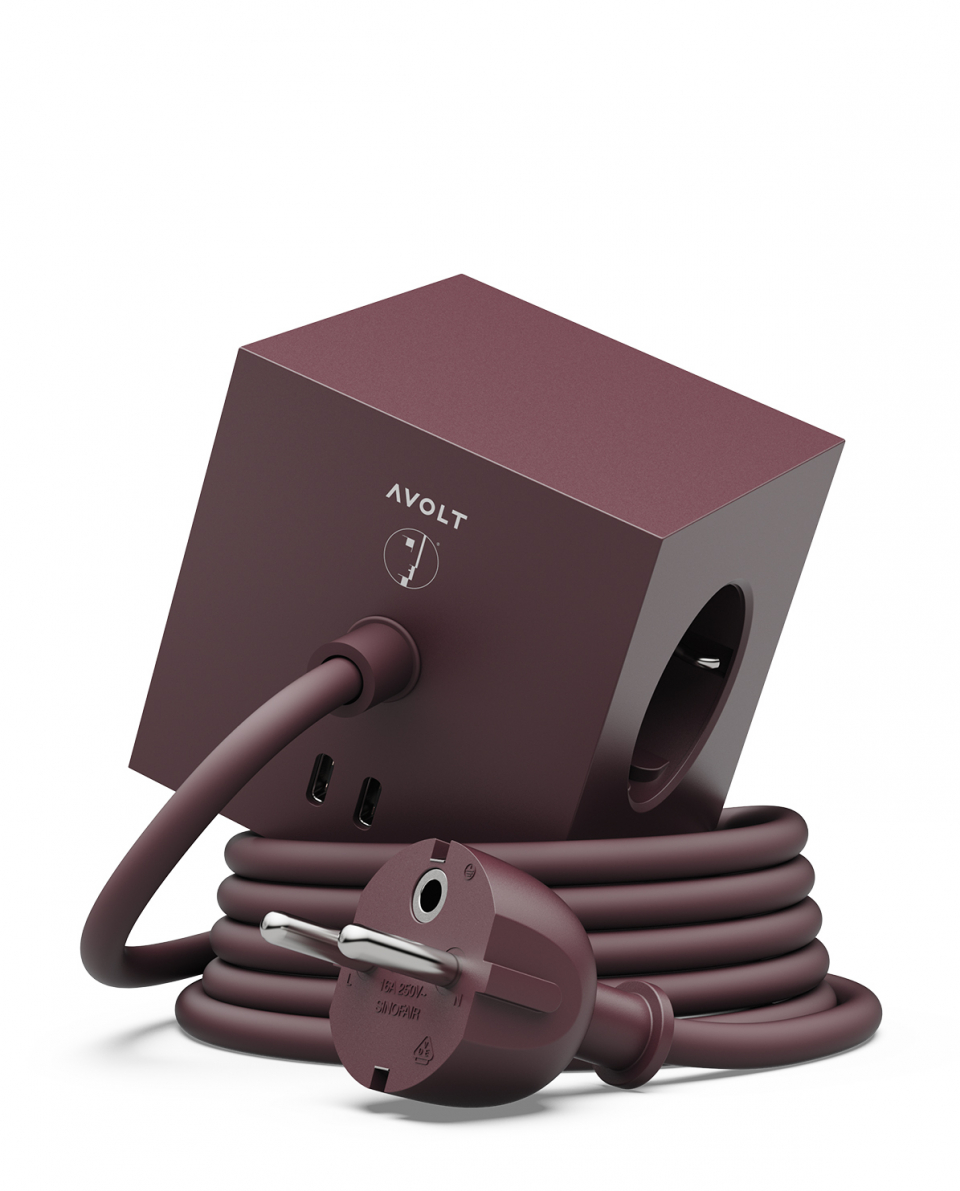 Avolt Mehrfachstecker Square 1 USB-C  Limited Edition Bauhaus-Archiv