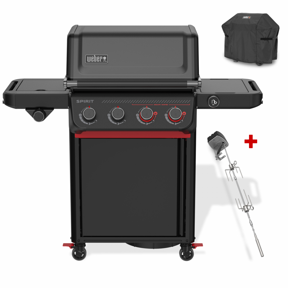 Weber Gasgrill SPIRIT EPX-435R – Stealth Edition, Smart (2026) inkl. Drehspieß & Abdeckhaube