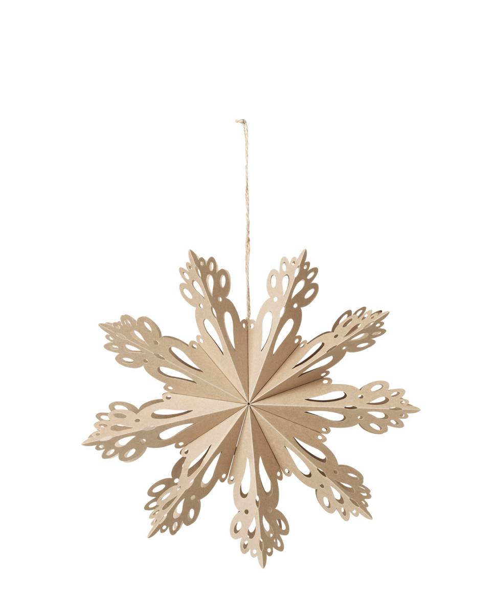 Anhänger Stern Snowflake Papier 