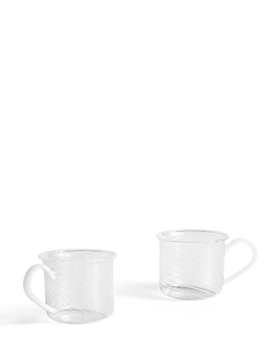 Becher Set White Swirl 