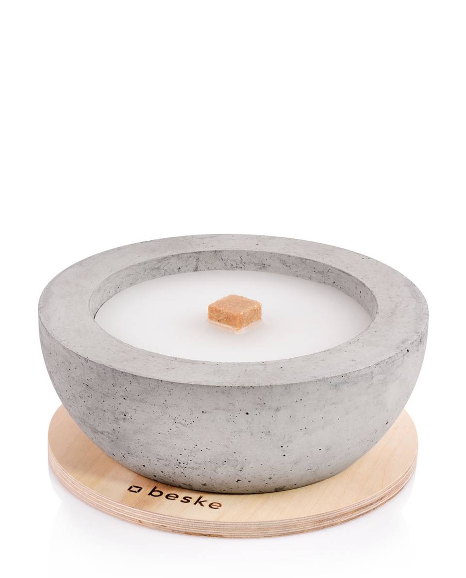Betonfeuer Tischfeuer schmaler Rand mit Deckel rund One Size
