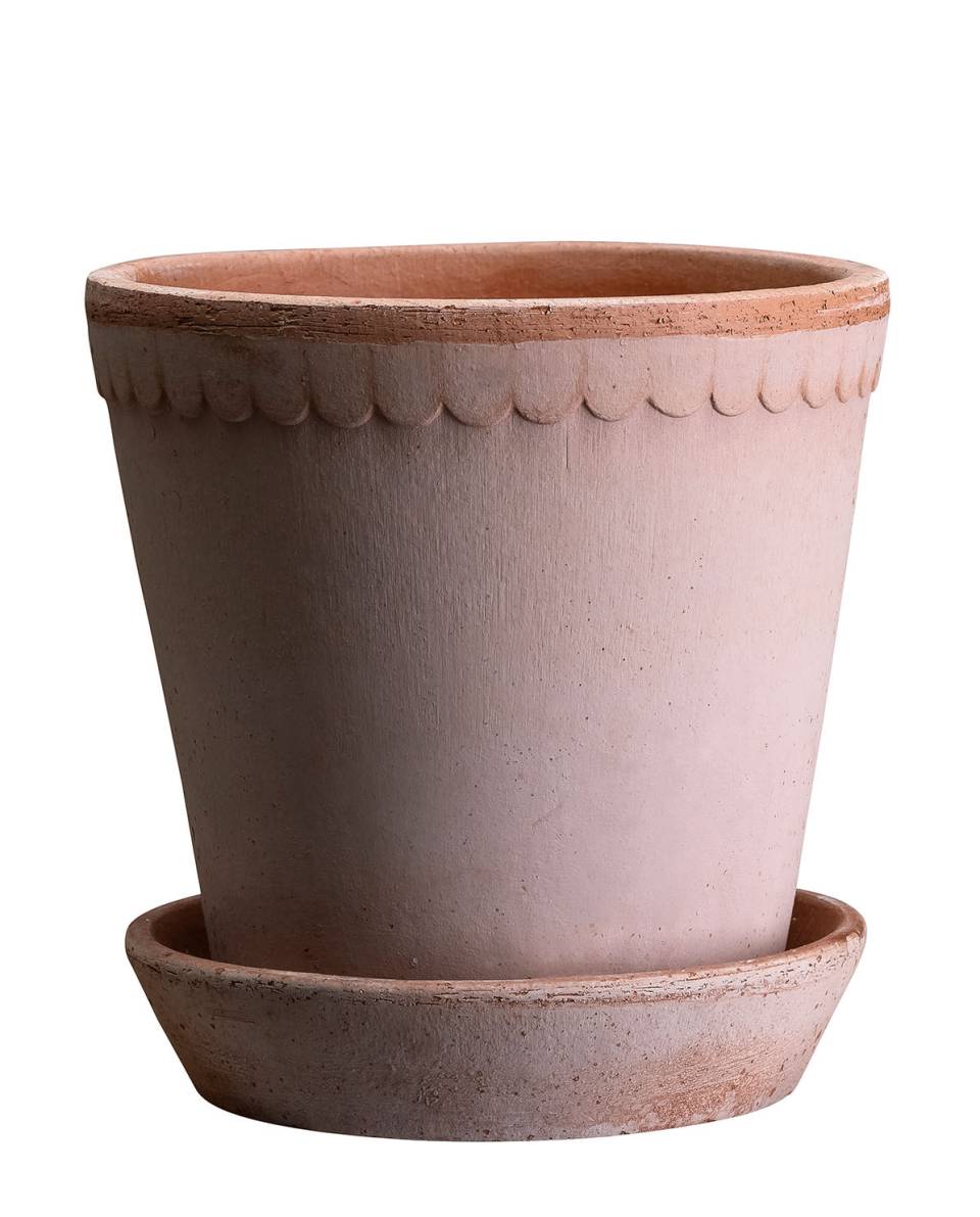 Blumentopf The Helena Raw Pot inkl. Untersetzer ⌀ 18 cm