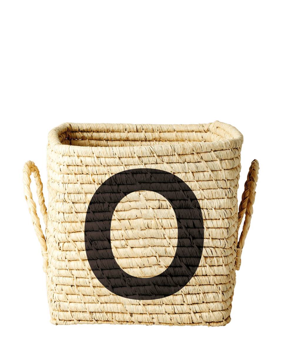 Korb Raffia O schwarz One Size
