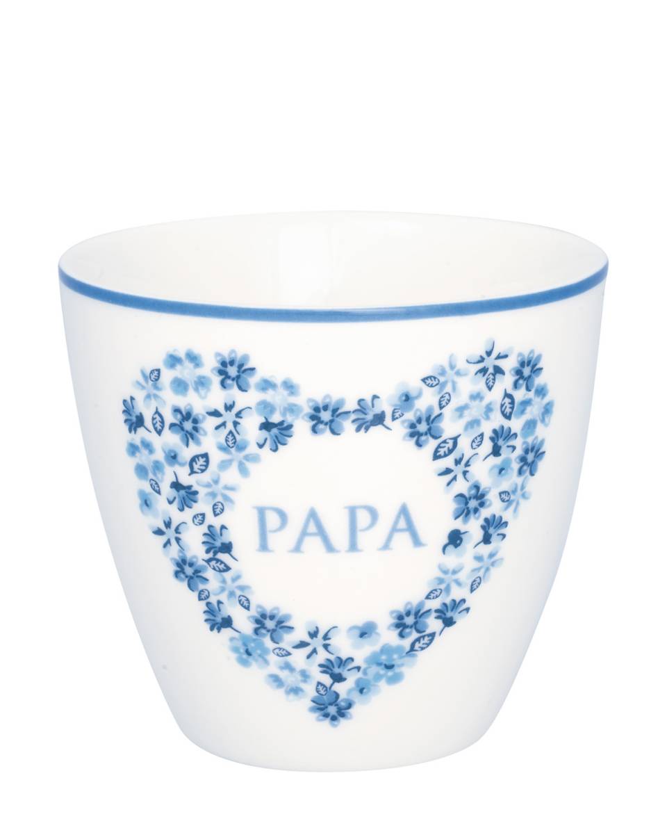 Papa Latte Cup heart blue 
