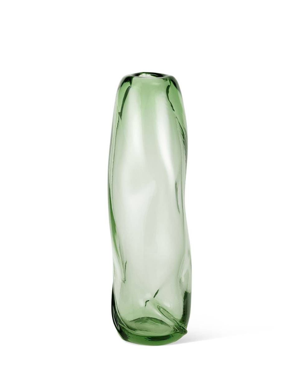 Vase Water Swirl tall recycled glass 
