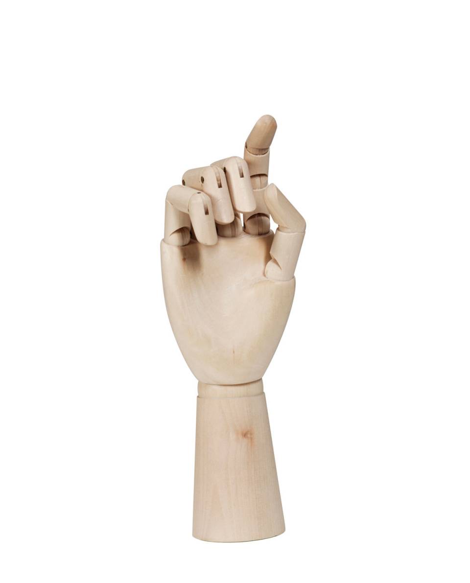 Wooden Hand 22 cm H