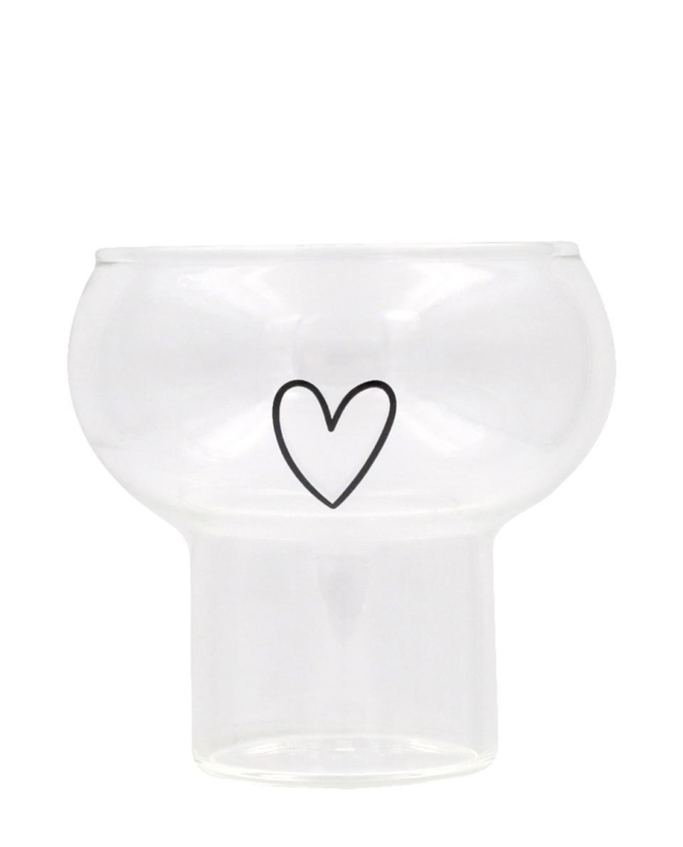 Trinkglas Bubble Glas Herz 