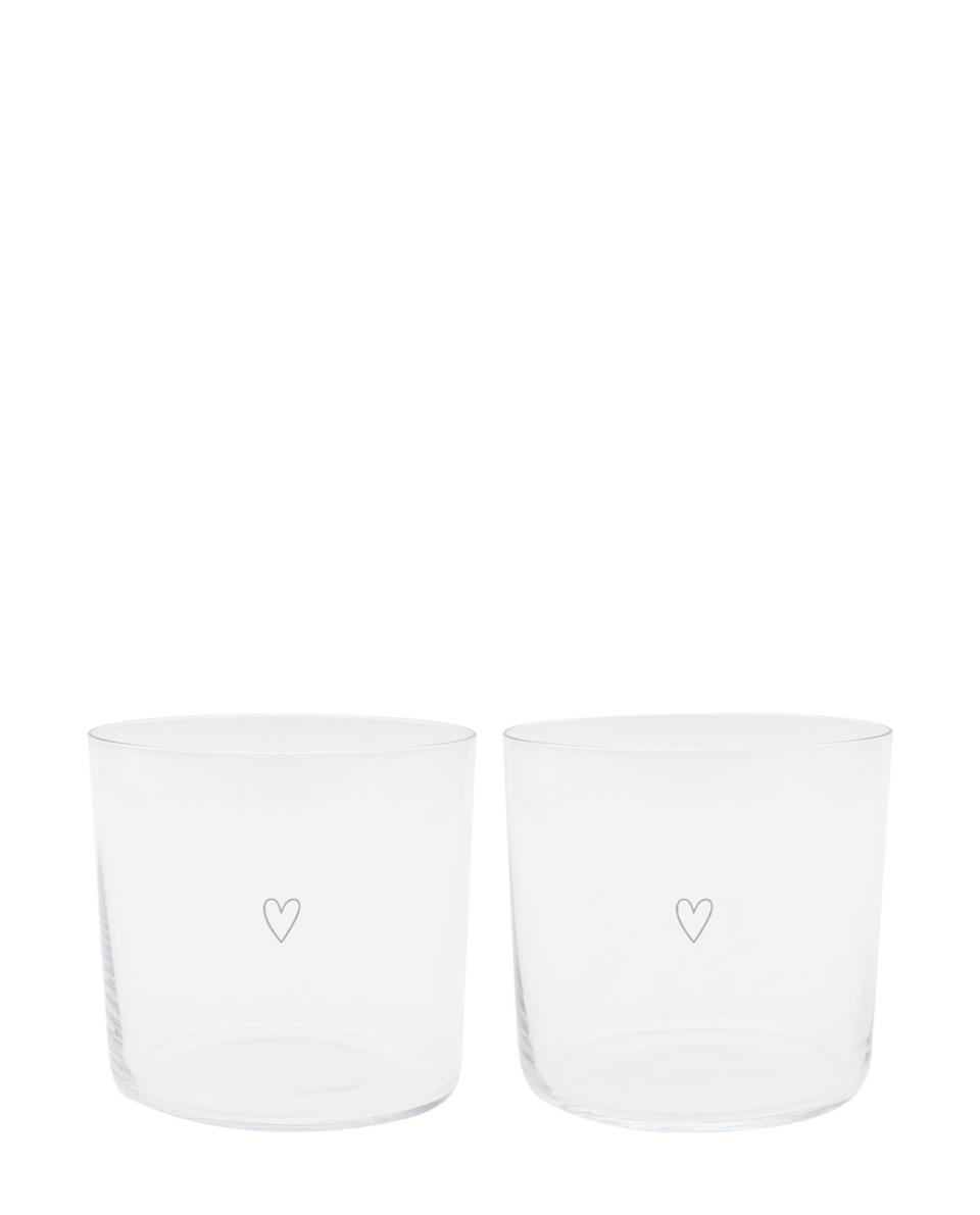 Trinkglas Set Herz One Size