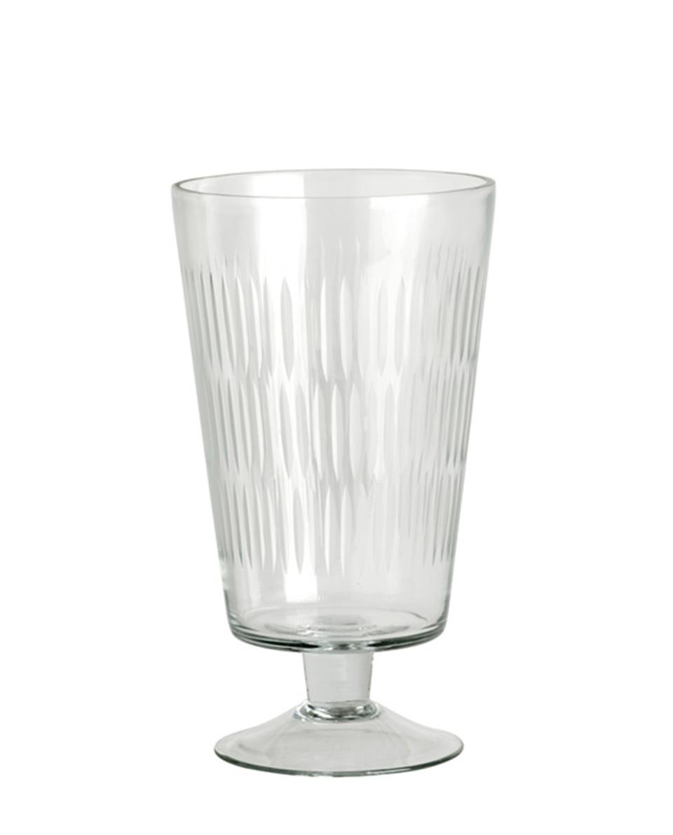 Vase Pokal mit Rillen One Size