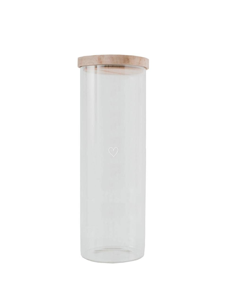 Vorratsglas mit Holzdeckel Herz 