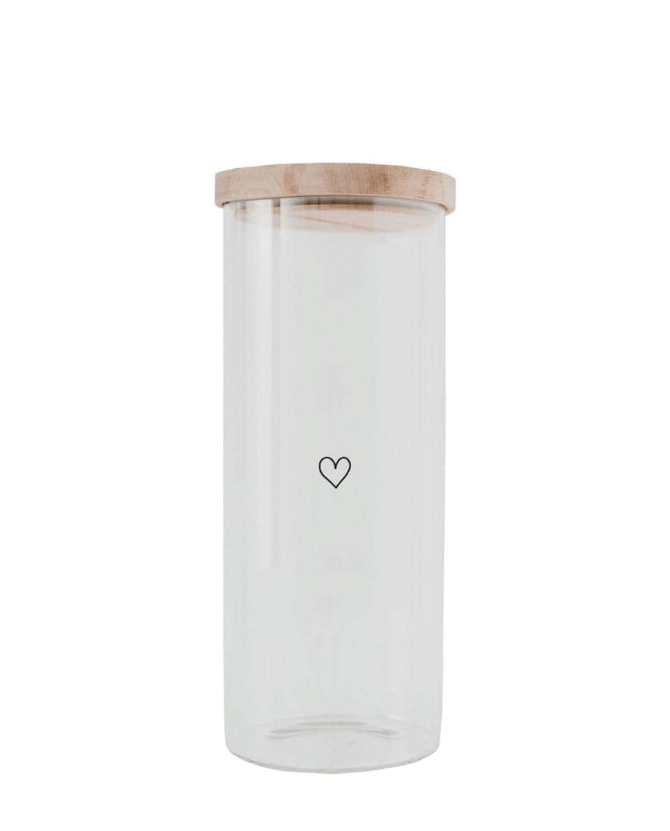 Vorratsglas mit Holzdeckel Herz 