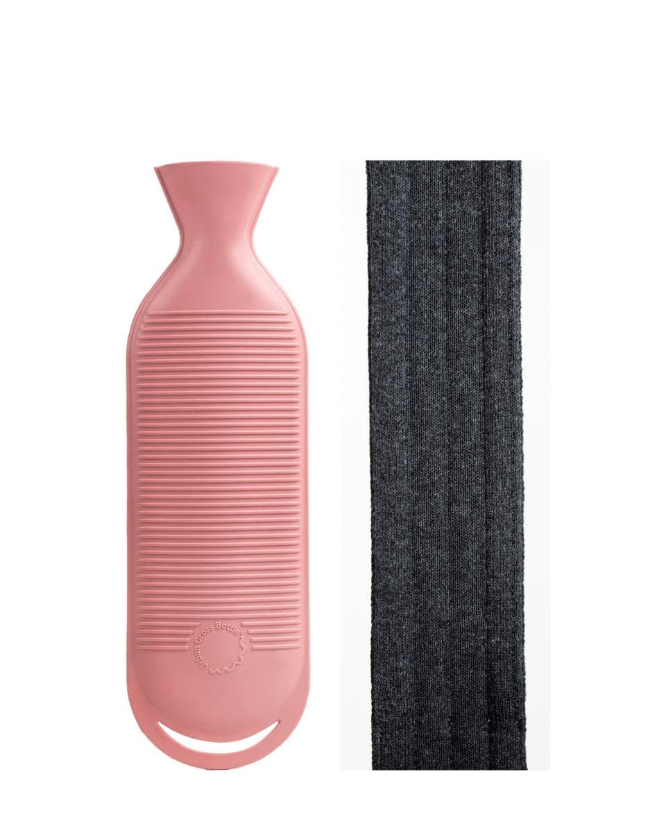 Wärmflasche + Strickgurt Set M/L