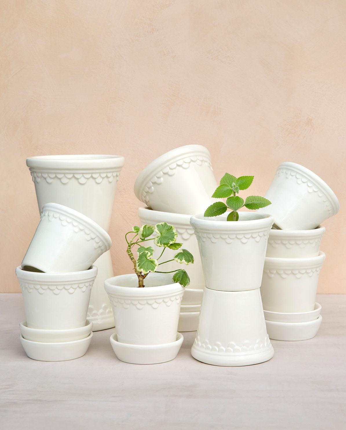 Blumentopf The Københavner Glazed Pot inkl. Untersetzer ⌀ 14 cm