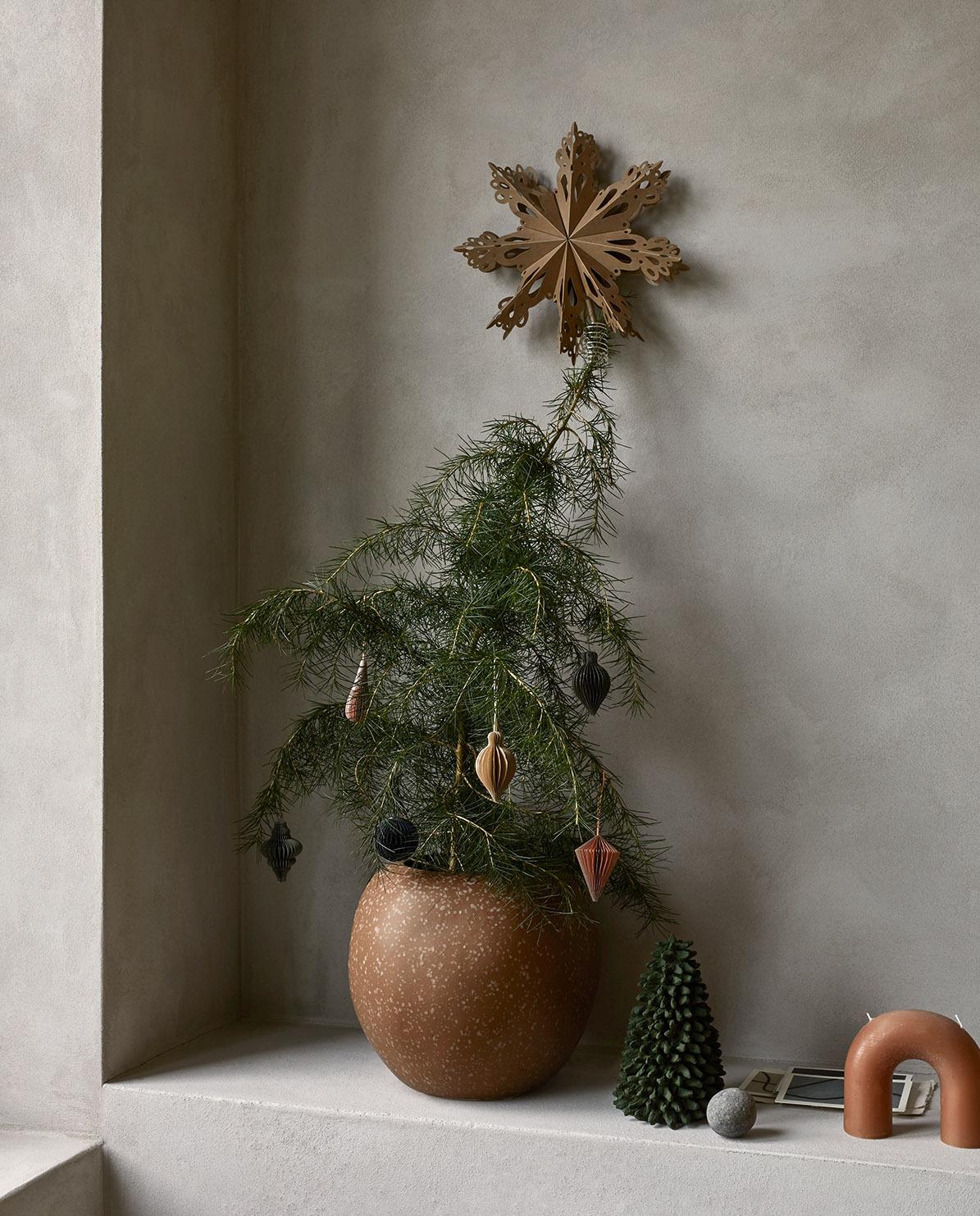 Deko Weihnachtsbaum Pulp 16 cm H