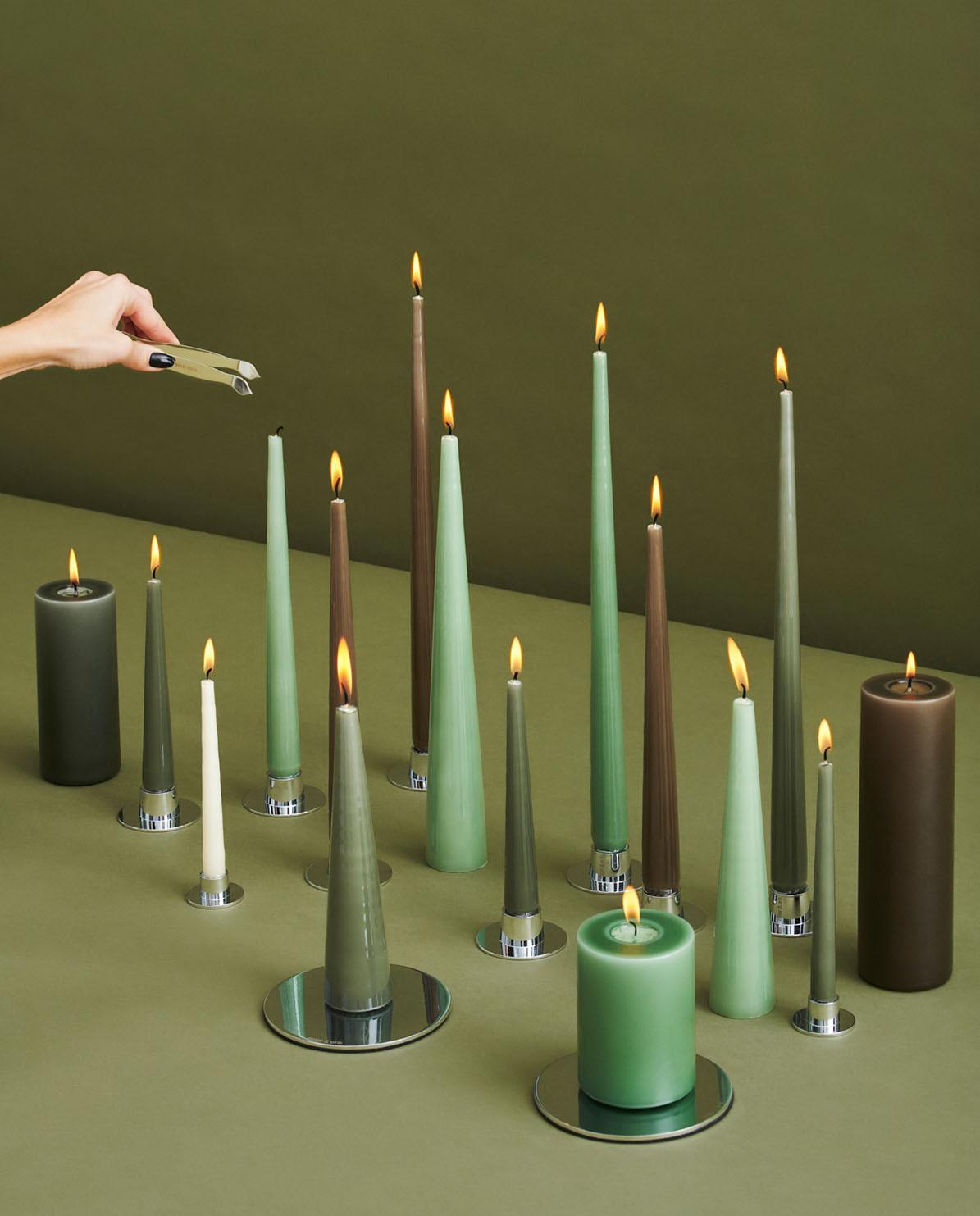 Kegelkerze Set Cone Candles 25 cm H