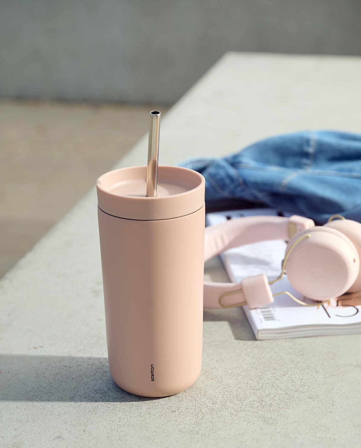 To Go Sip Thermobecher mit Trinkhalm One Size