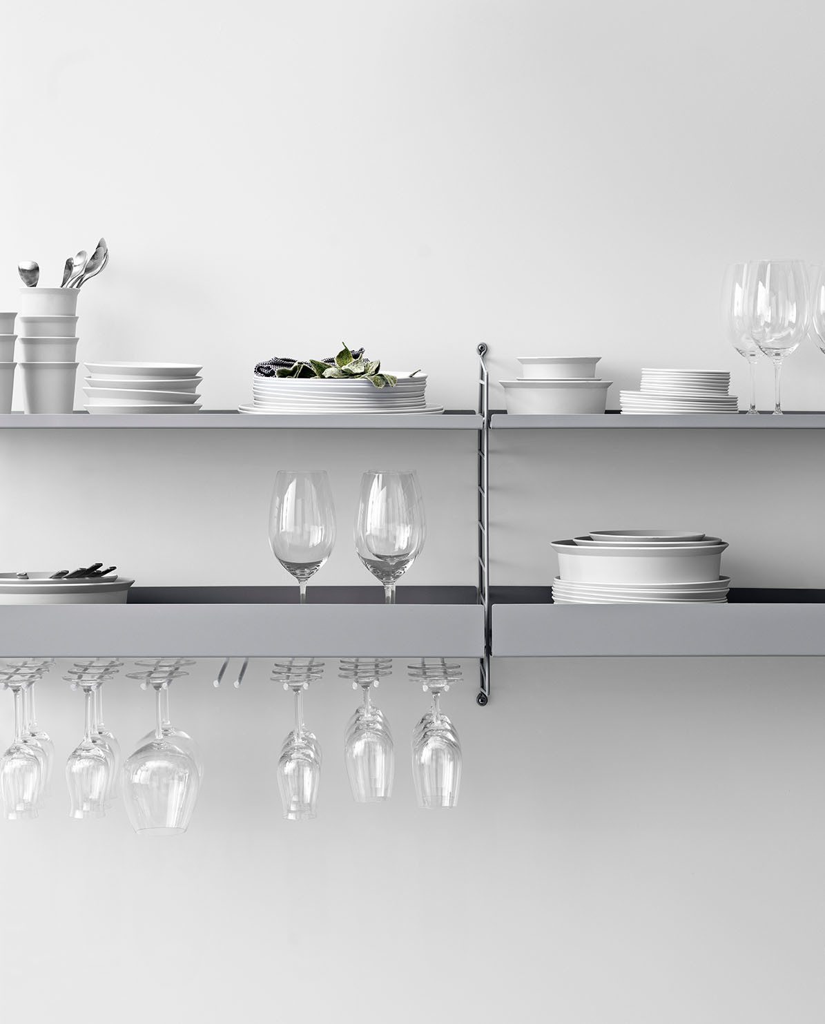 String Furniture Regalboden Metall niedrige Kante System 78 x 20 cm