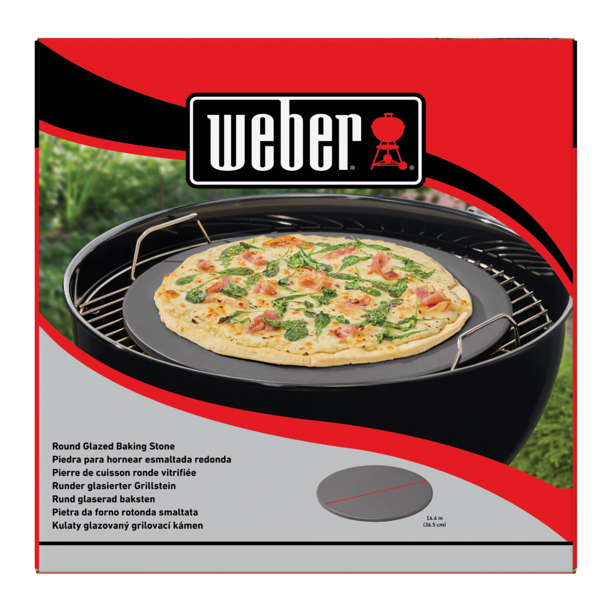 Weber glasierter Pizzastein rund, 36 cm