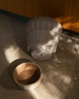 Bergs Potter Blumentopf Atlas Raw Pot inkl. Untersetzer