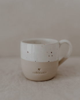 Eulenschnitt Cappuccino Tasse Glücklich